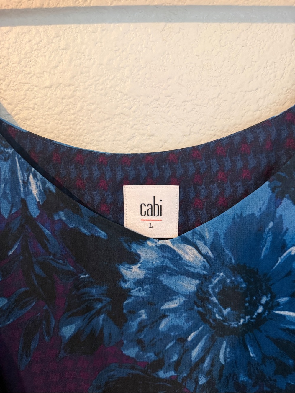 CAbi Navy & Blue Floral Double-Strap Tank - Picture 2 of 4